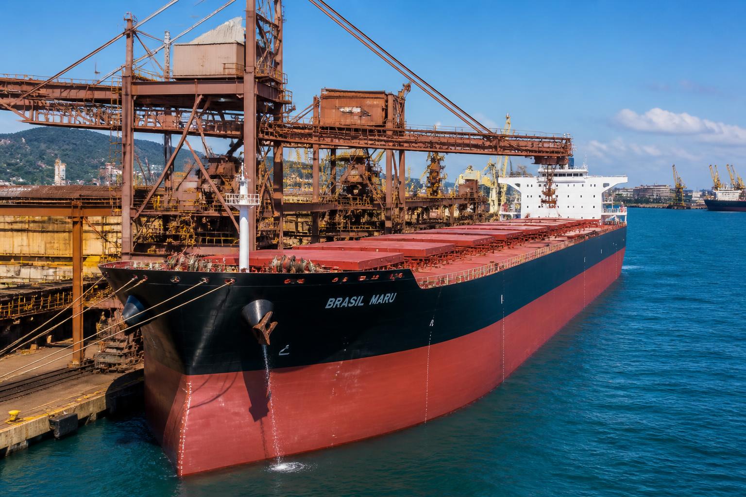 Vessel alongside berth during supply coordination